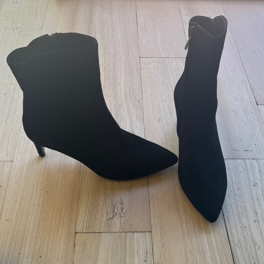 Sam Edelman Black Suede Ankle Boots